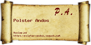 Polster Andos névjegykártya